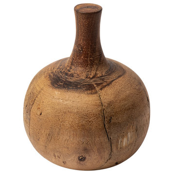 Afra Medium Solid Wood Vase Shaped Decorative Object