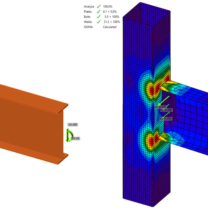Moment connection in steel structure