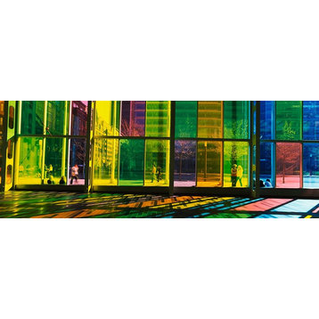 MultiColor Glass Palais Congres Montreal Panoramic Fabric Wall Mural