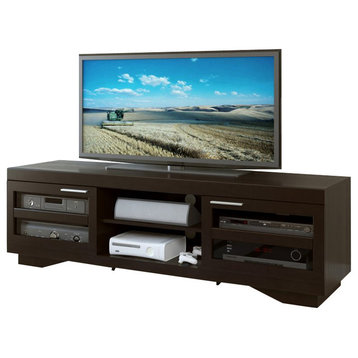 CorLiving Granville Espresso Black Wood Veneer TV Stand  - For TVs up to 85"