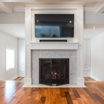 Contemporary light fireplace