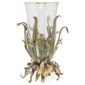 Jay Strongwater Elva Butterfly and Leaf Vase SDH2517-289