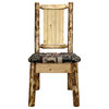 Montana Woodworks Glacier Country Transitional Pine Wood Side Chair in Brown