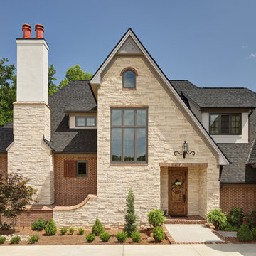 Briarwood Brick & ARRIS-stack Thin Stone Home - South Carolina