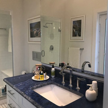 Guest Bath Vanity with Blue Rio Tops