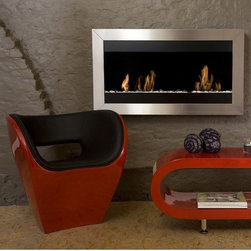 Bio-Blaze SQUARE Large-2 39''x 22'' Bio-Ethanol Fireplace With 2 Burners BB-SQL2 - Indoor Fireplaces