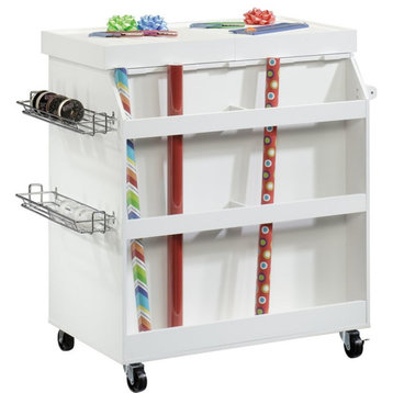 Sauder Select Craft Cart in Soft White