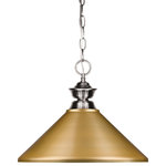 Z-Lite - Z-Lite 100701BN-MSG Riviera - One Light Pendant - Simple styling defines this pendant. Finished in pRiviera One Light Pe Brushed Nickel Satin *UL Approved: YES Energy Star Qualified: n/a ADA Certified: n/a  *Number of Lights: Lamp: 1-*Wattage:150w Medium Base bulb(s) *Bulb Included:No *Bulb Type:Medium Base *Finish Type:Brushed Nickel