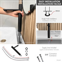 STYLISH Nessa Single Handle 12 1/2" Matte Black Vessel Bathroom Faucet