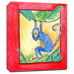 Oh How Cute Kids by Serena Bowman - Animal, Monkey, 11"x14" Canvas - Title: Cheeky Monkey