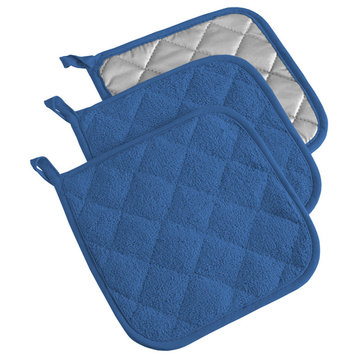 DII Blueberry Terry Pot Holder, Set of 3