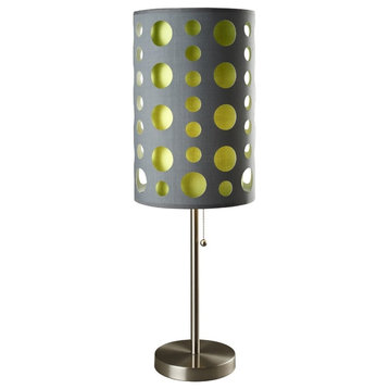 33"H Modern Retro Gray-Green Table Lamp