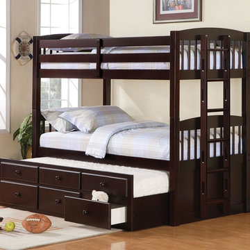Logan Twin over Twin Bunk Bed with Trundle Under-Storage