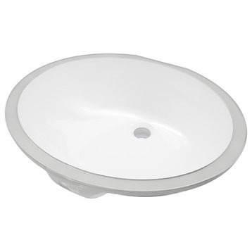 Sulu Undermount Ceramic Basin Sink, Glossy White