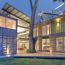 Casas Houzz: 8 contenedores para una vivienda sostenible de 95 m²