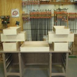 Curly Black Walnut Executive Panel Desk - Desks And Hutches