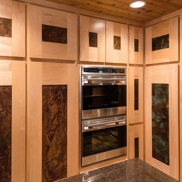 Maple and steel kitchen cabinets set a design standard