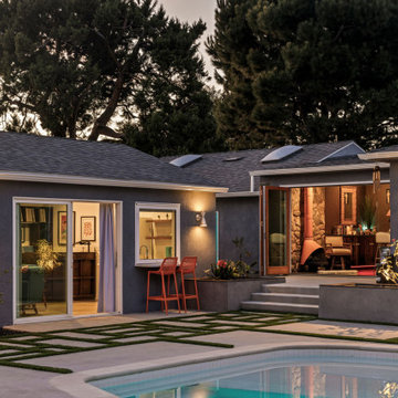 Tropical Modernism - ADU, Backyard remodel and an Addition in Burbank