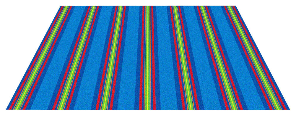 Classic Stripes Cool Blue Rug, 76