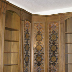 Custom Built-ins & Stained Glass - Bookcases