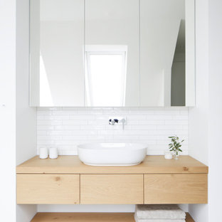 Braune Skandinavische Badezimmer Ideen Design Bilder Houzz