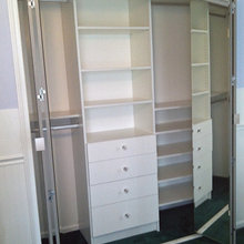 girls' closets & bath