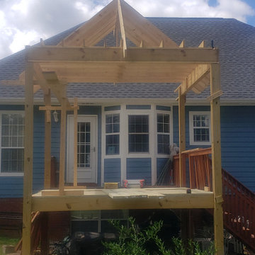 Screened and covered deck addition