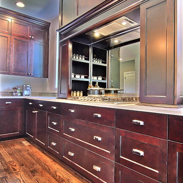Expresso Finish Cabinetry in Model Home