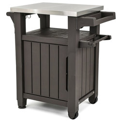 Transitional Outdoor Serving Carts by keter