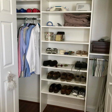 Reach-in with Lots of Adjustable Shelving and Hang-Space