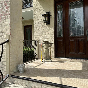 MCCOY- EXTERIOR : TILED PORCHES & FRONT DOOR ENTRANCE - AFTER PICTURES