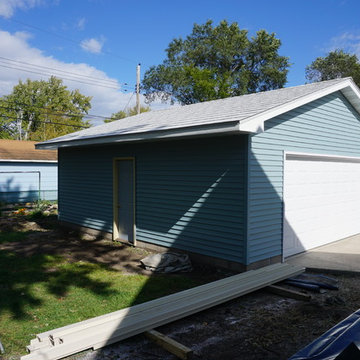 Garage built and Metal roof installation in Minneapolis, MN