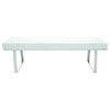 Karlee White Leather Occasional Bench
