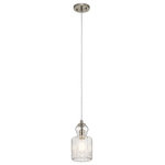Kichler Lighting - Kichler Lighting 43957NI Riviera - One Light Mini Pendant - Inspired by antique, vintage perfume bottles, RiviRiviera 1 light Mini  *UL Approved: YES Energy Star Qualified: n/a ADA Certified: n/a  *Number of Lights: 1-*Wattage:75w Incandescent bulb(s) *Bulb Included:No *Bulb Type:Incandescent *Finish Type:Brushed Nickel