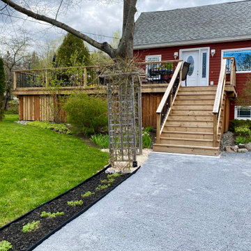 New deck and sliding patio door