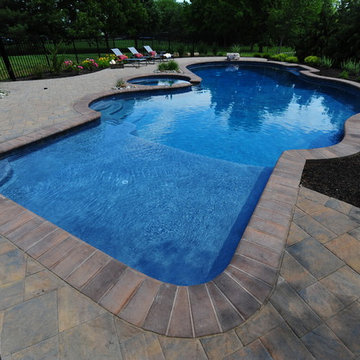 Freeform Pool & Covered Porch