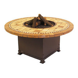 Ancient Mosaic 54" Round Durango Stone Chat Fire Pit - Fire Pits