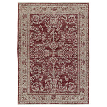 Vibe by Jaipur Living Katarina Floral Red/ Light Gray Area Rug 10'X14'