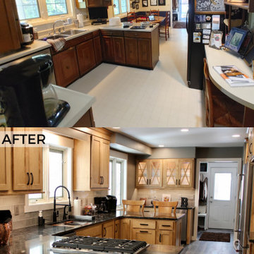 Quad Cities Kitchen Remodel with Great Storage and Maple Cabinets