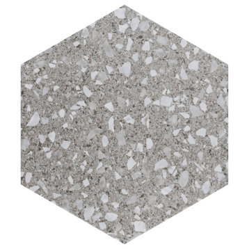 Venice Hex XT Silver Porcelain Floor and Wall Tile