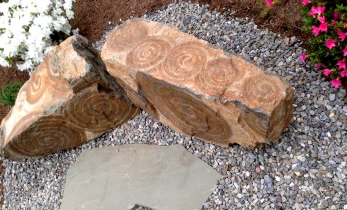 Benches in the Rock Garden: Landscape Sculpture: Functional Art in the garden