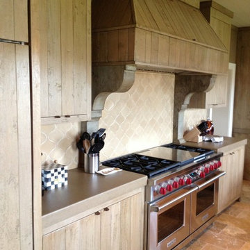Arabesque Cement Tile Backsplash