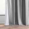 Blackout Vintage FauxDupioni Silk Curtain, Single Panel, Storm Gray, 50"x96"