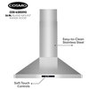 36" 380 CFM Ducted Island Range Hood with LED Lighting in Stainless Steel
