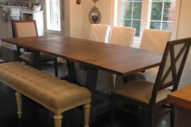 Example of a country dining room design in Toronto