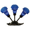 Meyda lighting 17234 10.5"W Blue Pond Lily 3 LT Wall Sconce