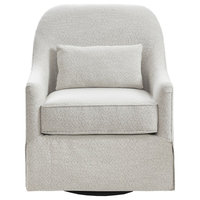 Madison Park Swivel Glider Chair With Ivory And Black Finish MP103-0856