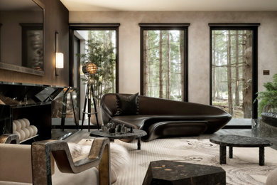 Inspiration for a modern living room remodel in Dallas