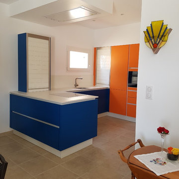 Cuisine avec plan de travail en Dekton Zenith