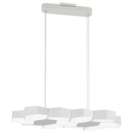 Hexacomb 11 Light Pendant, Matte White